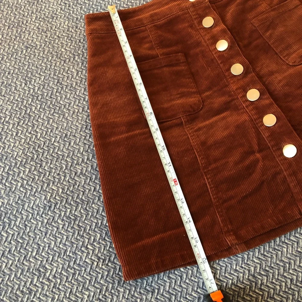 Brown Corduroy Skirt - Picture 6 of 7